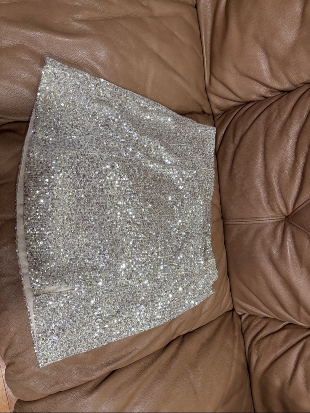 Rewind Champagne Sequin Mini Skirt